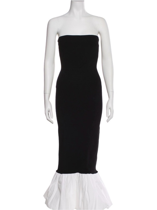Ronny Kobo Collection Dresses & Skirts - Ronny Kobo Strapless Black & White Mermaid Hem Dress